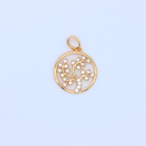 "Rose Gold Tree of Life Pendant with Sparkling Leaf Crystal Accents, XPPT1488 - Picture 11 of 13